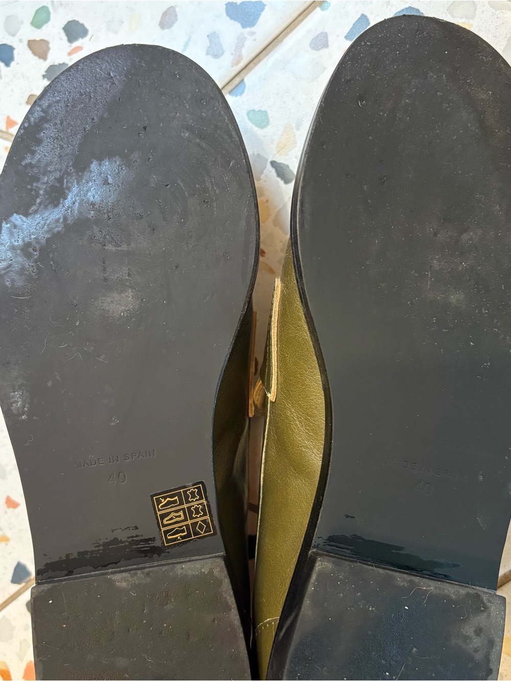 Maguire Olive Leather Penny Loafers - Picture 4 of 7